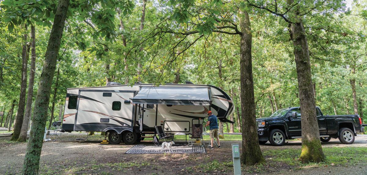 Campers at Knob Knoster State Park