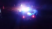 Truck lighting up Shooting Range at Night