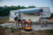 A fully renovated campsite at a State Park