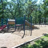 a slide and swing set