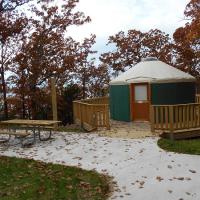 Exterior of the yurt